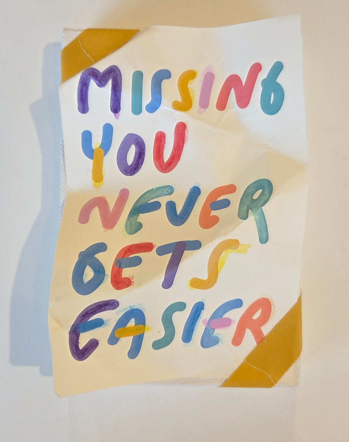 Ricardo Luévanos, "Missing you never gets easier", 2026