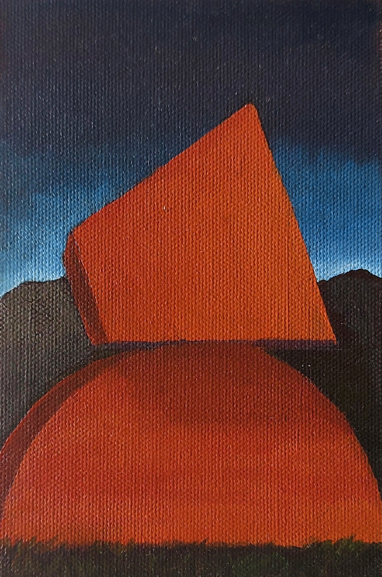William Gaber, "Paisaje con monumento marrón", 2025