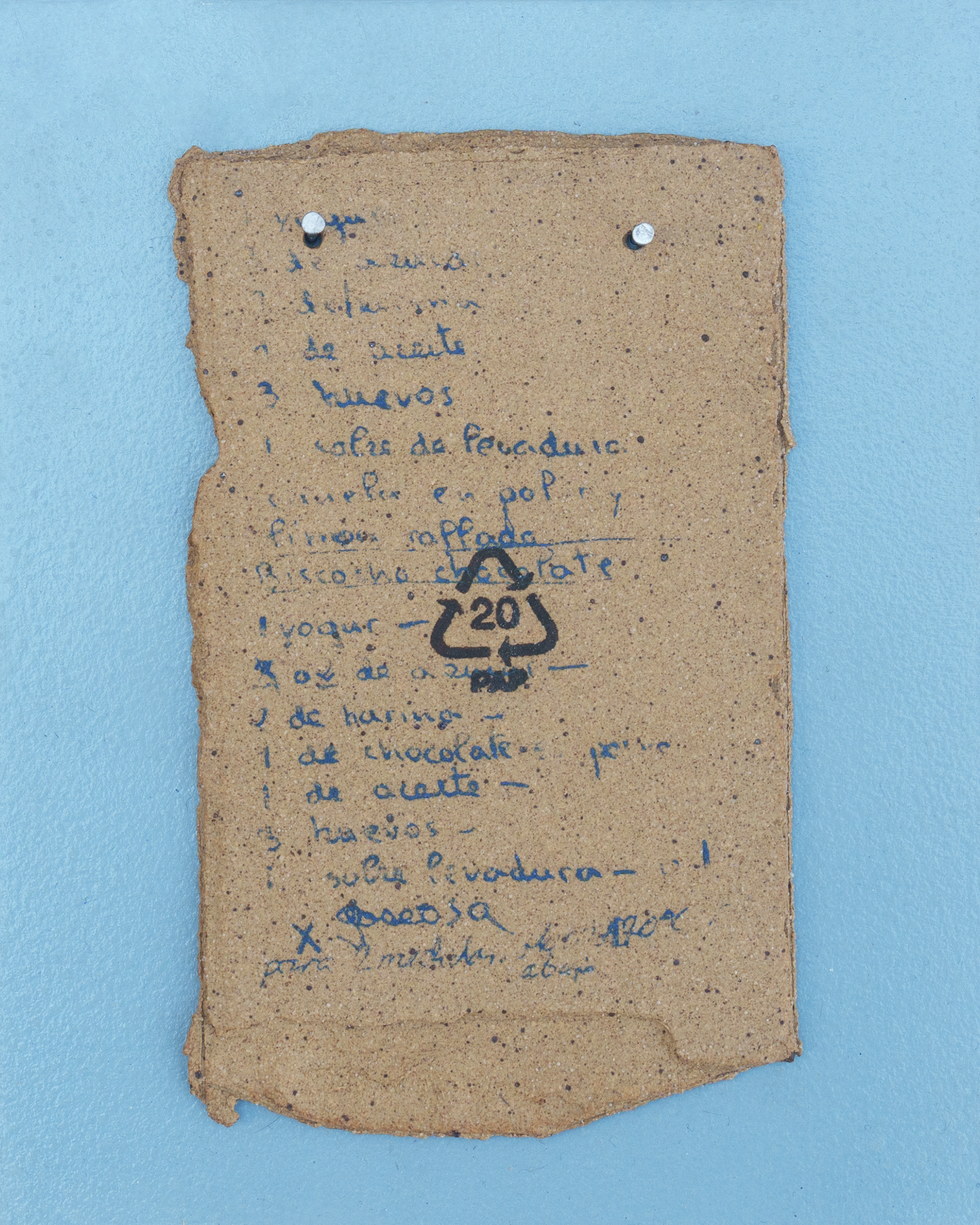 Camila Pino Gay "Receta sobre cartón", 2026